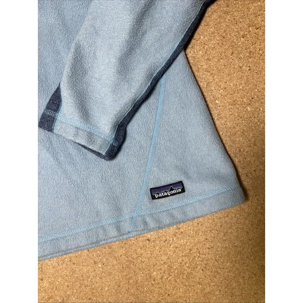 Patagonia Synchilla Womens Size L -1/4 Zip Pullover Fleece Top -Blue on Blue D1